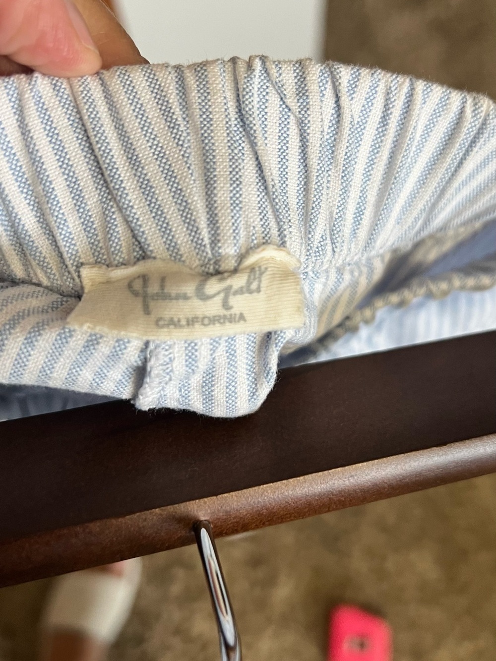 Brandy Melville Light Blue & White Striped Shorts - Picture 3 of 3